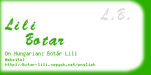 lili botar business card